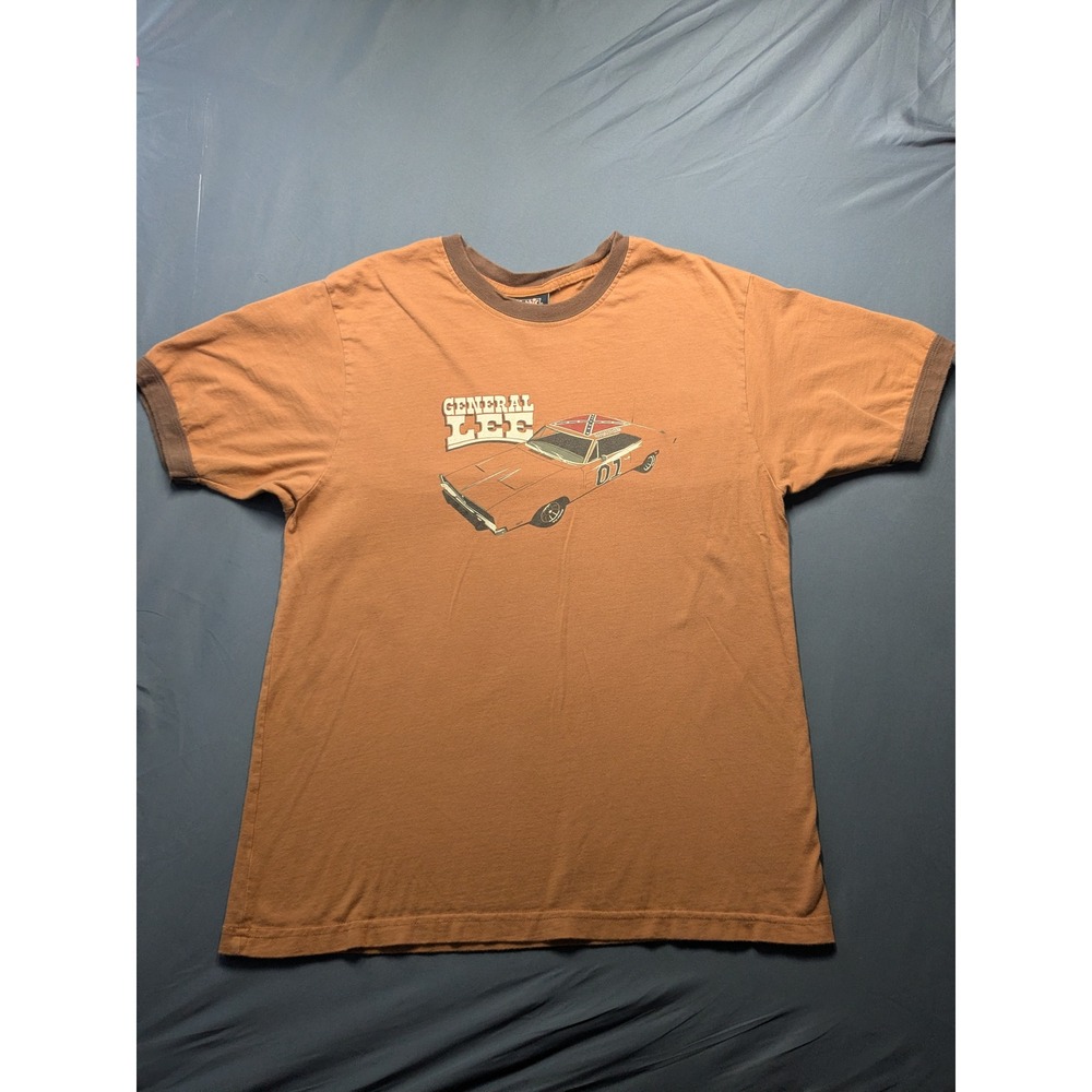 Barris Kustom General Lee Ringer TShirt XL Rust Orange Dukes of Hazzard USA Made